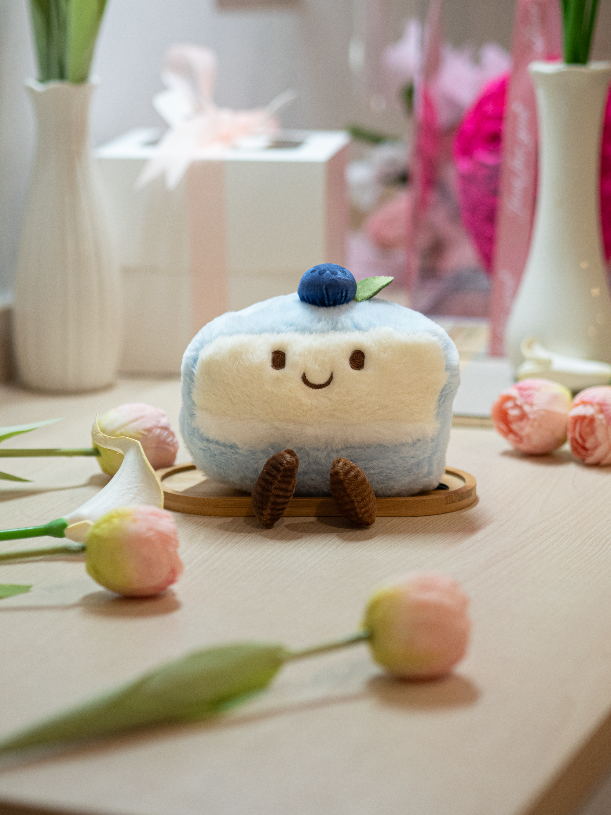 Blueberry Cake Slice Plush - 6 Inch
