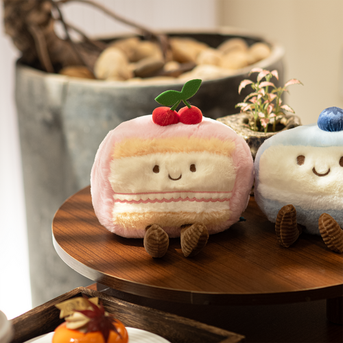 Cherry Cake Slice Plush - 6 Inch