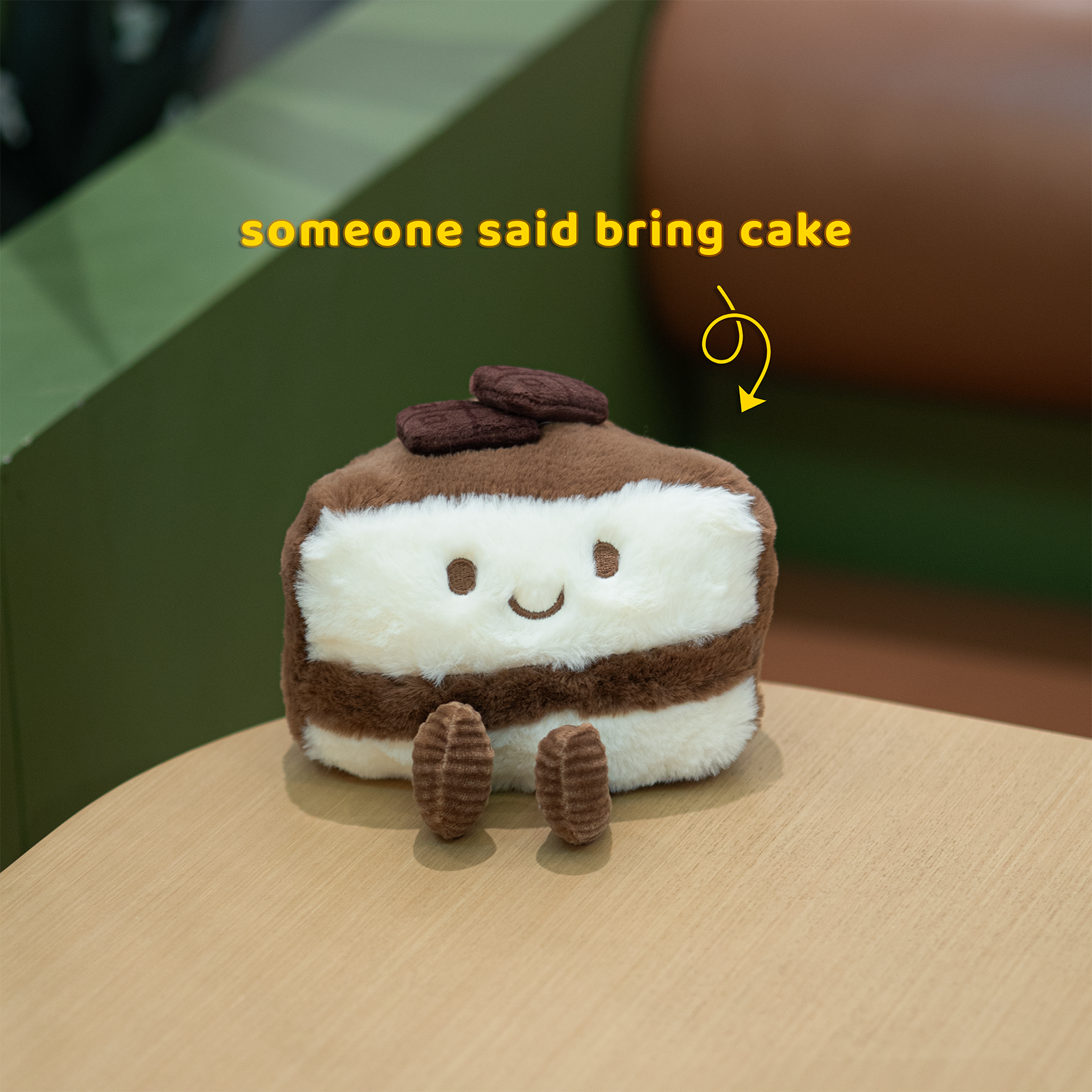 Chocolate Cake Slice Plush - 6 Inch